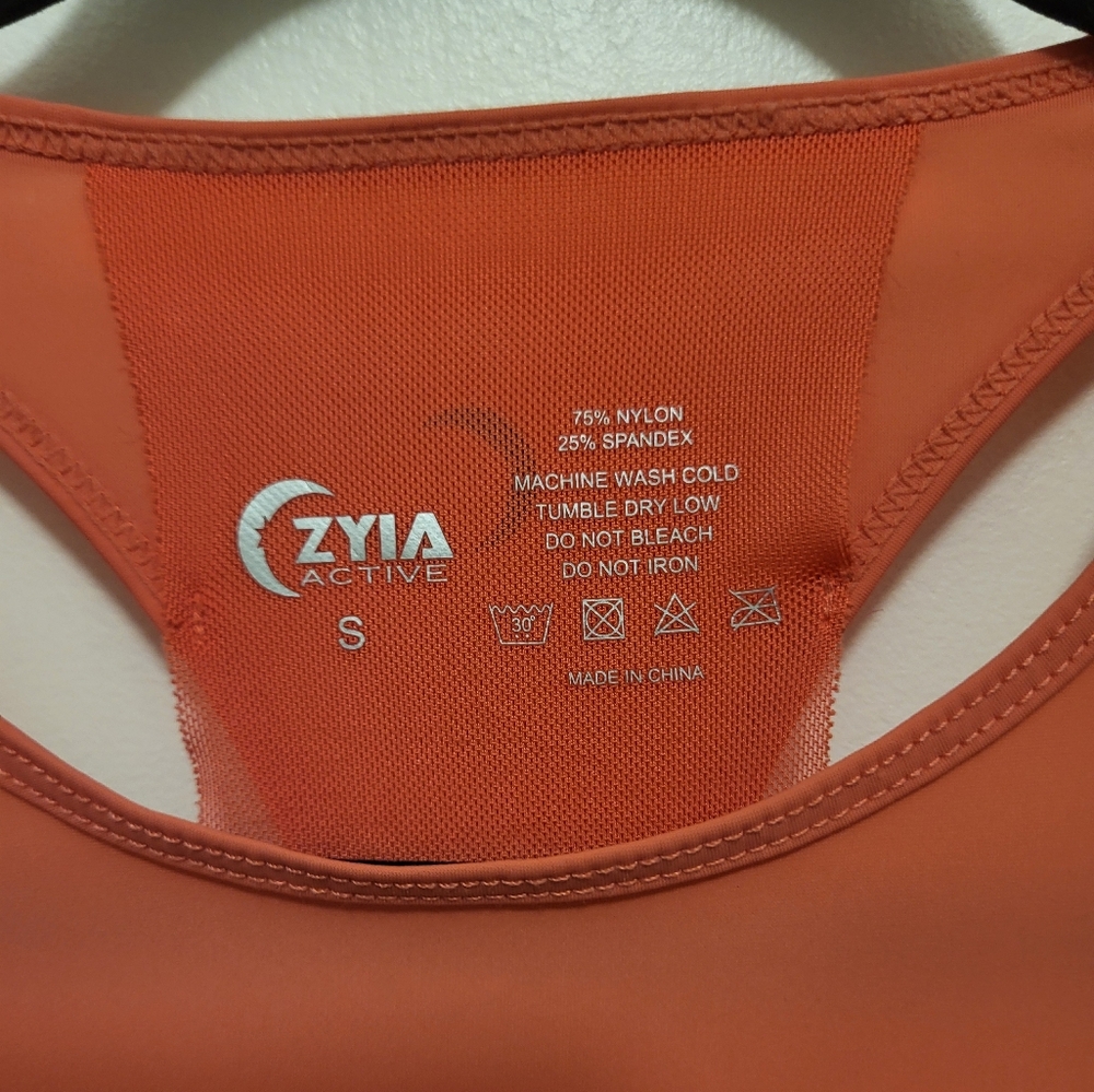 Zyia Double Racer Tank Coral Size Small - Picture 5 of 10